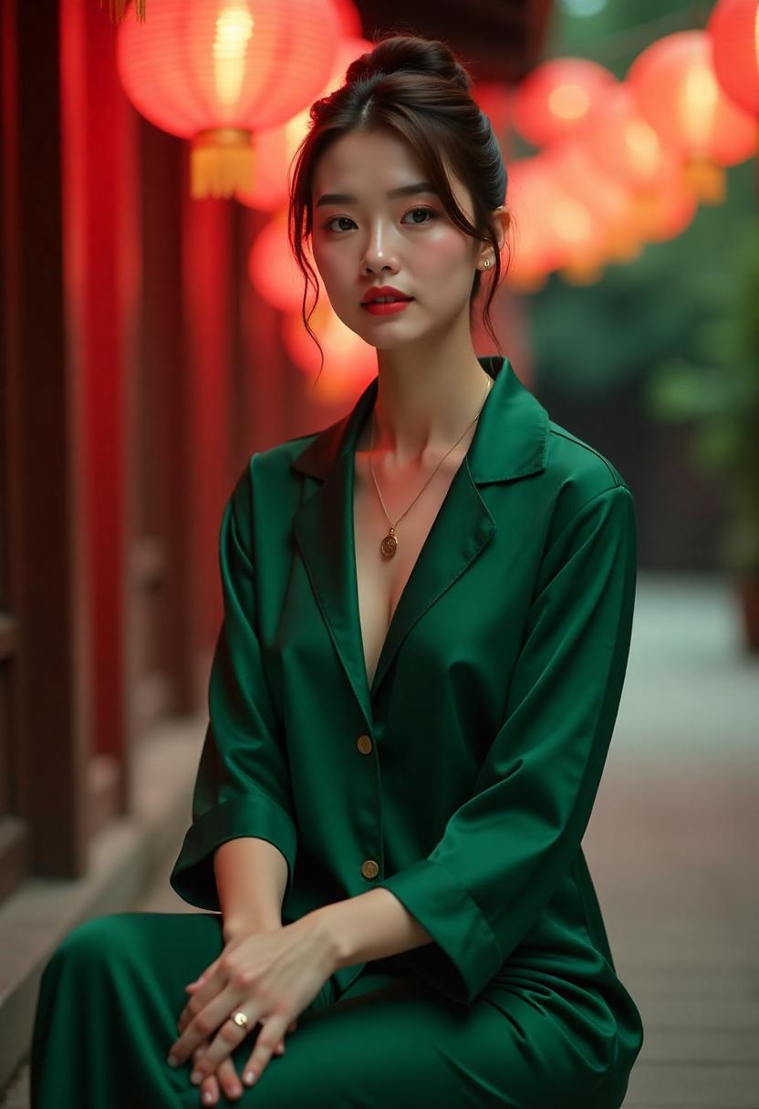夜色汉江竖版海报
